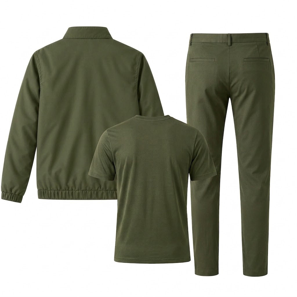 The Structured Jacket Set - Green