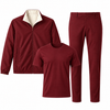 The Structured Jacket Set - Wine Red
