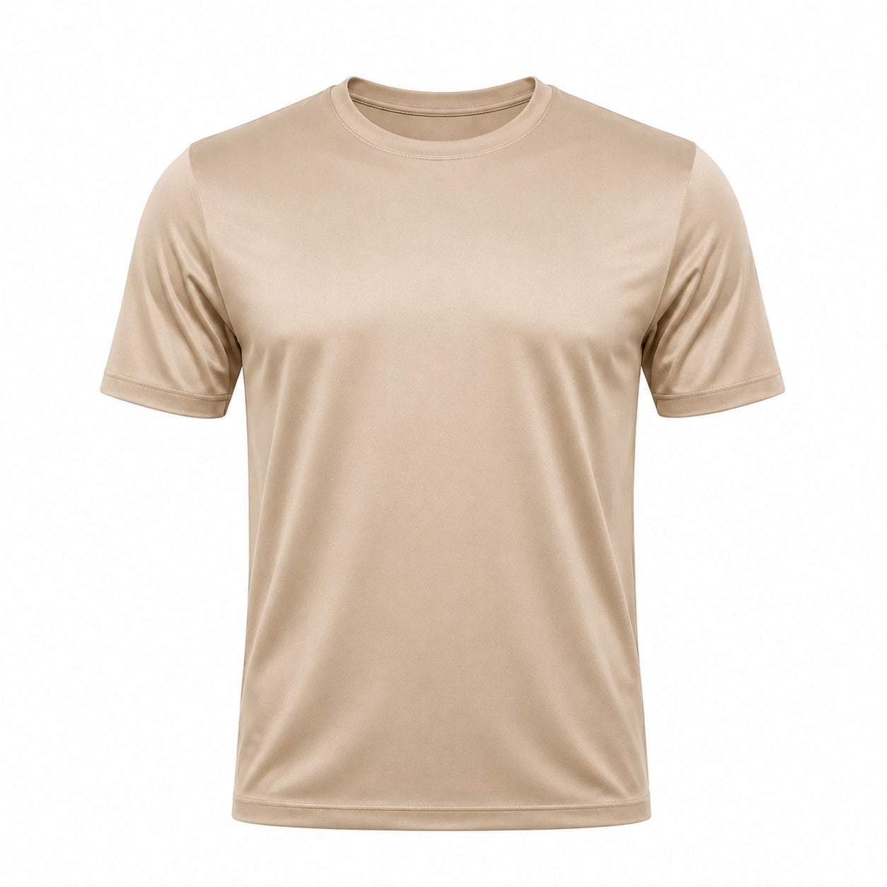 Silk-Feel Crewneck Tee Brown