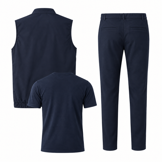 Triple Gilet Layering Set Navy
