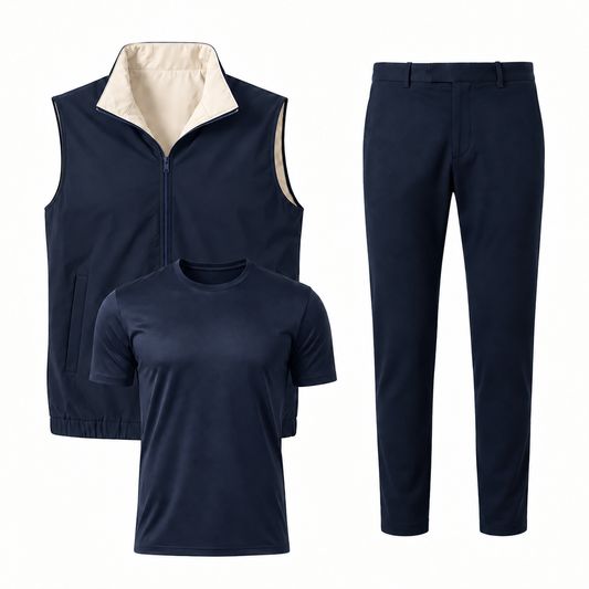 Triple Gilet Layering Set Navy